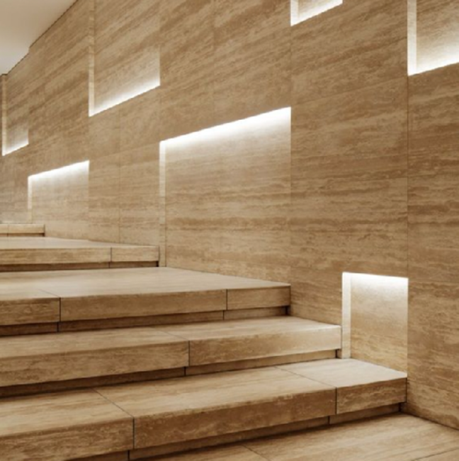 Trawertyn Bianco Classic Vein Cut Wypełniany i Szlifowany 61x30,5x1,2 cm