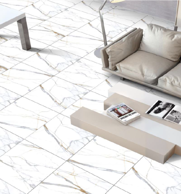 Gres Marble Grey Gold polerowany 60x60x0,8 cm