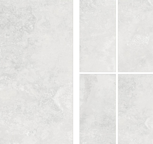 Gres Cement Albira White Carving 120x60x0,9 cm