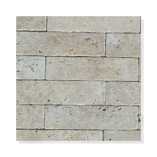 Cegiełka z Trawertynu Ivory Classic Mix 10×30×1 cm | Kamień Dekoracyjny Elewacyjny