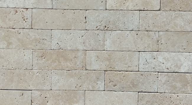 Cegiełka z Trawertynu Ivory Classic Mix 10×30×1 cm | Kamień Dekoracyjny Elewacyjny