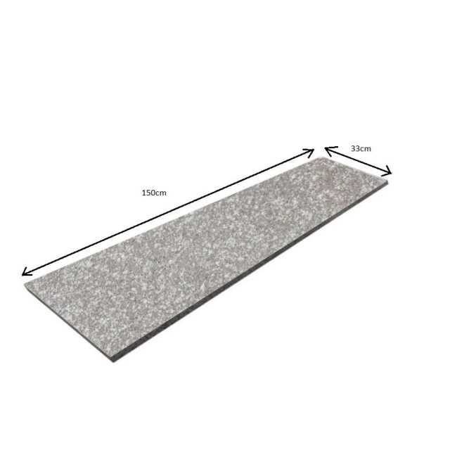 Stopnica Granitowa G664 Królewski Brąz Płomieniowana 150x33x3 cm