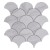 Mozaika ceramiczna Biała Calacatta Grey Rybia Łuska Matowa | 25,9×27,3×0,7 cm