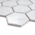 Mozaika ceramiczna Biała Hexagon Polerowana | 32,5×28,1x0,6 cm