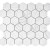 Mozaika ceramiczna Biała Hexagon Polerowana | 32,5×28,1x0,6 cm