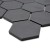 Mozaika gresowa Czarna Hexagon Matowa | 32,5x28,1x0,5 cm