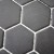 Mozaika gresowa Czarna Hexagon Matowa | 32,5x28,1x0,5 cm