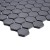Mozaika gresowa Czarna Hexagon Matowa | 26x30x0,5 cm