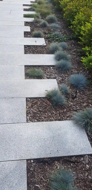 Płytka granitowa szara płomieniowana G603 120x60x3