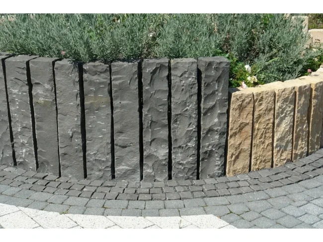 Ogrodowa Palisada Granitowa Łupana G690 Bazalt Black 100x10x10 cm