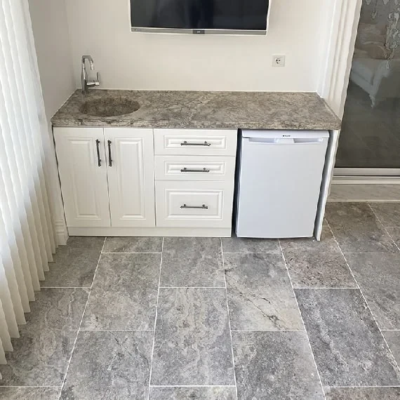 Trawertyn Silver Premium Bębnowany Szlifowany 61x40,6x1,2 cm