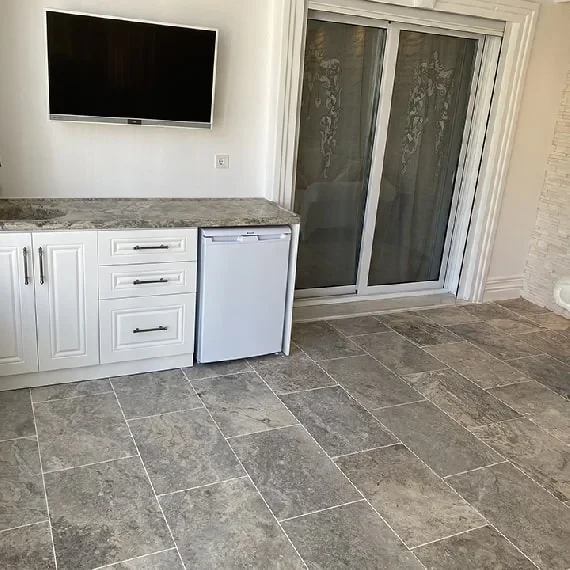 Trawertyn Silver Premium Bębnowany Szlifowany 61x40,6x1,2 cm