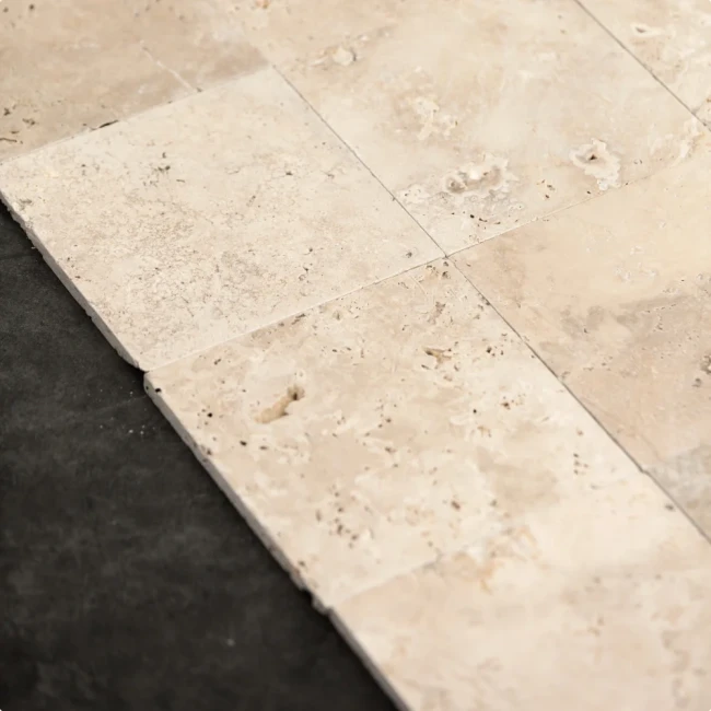 Trawertyn Super Light Bębnowany Szlif 1,2 cm | Komplet Rzymski 0,742 m2