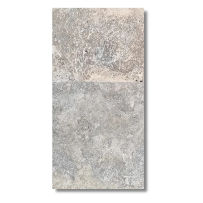 Trawertyn Silver Latte Bębnowany 40,6x61x1,2 cm