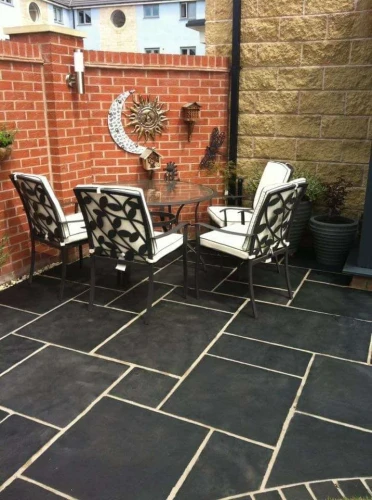 Kamień Kadappa Black Limestone Bębnowany French Pattern 1kpl= 0,742m2 | Komplet Rzymski