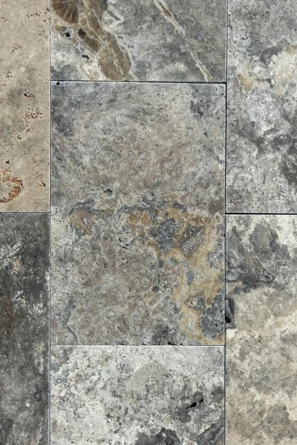Płytka Trawertyn Ash Bębnowany 1,2 cm | Komplet Rzymski 0,74 m2