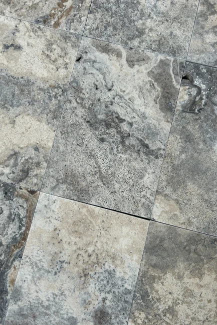 Płytka Trawertyn Ash Bębnowany 1,2 cm | Komplet Rzymski 0,74 m2