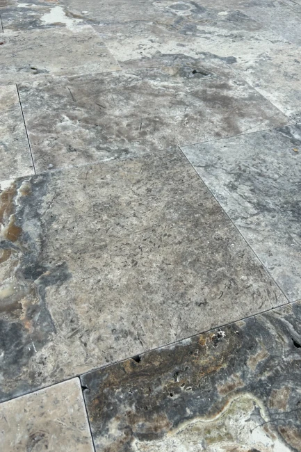 Płytka Trawertyn Ash Bębnowany 1,2 cm | Komplet Rzymski 0,74 m2