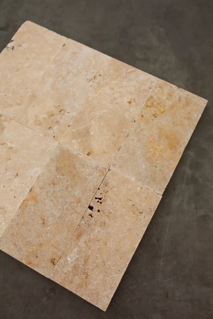 Trawertyn Blend Mix Bębnowany 30,5x15,3x3 cm | Płyta kamienna na taras i do ogrodu