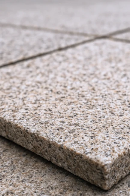 Płytka granitowa beżowo szara płomieniowana G682 40x60x2 cm