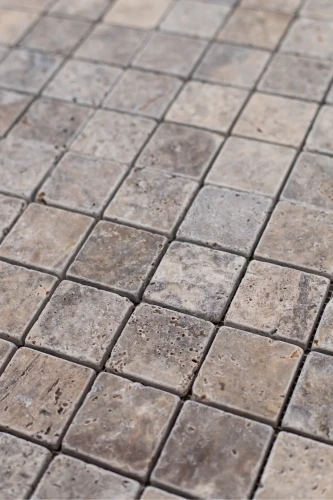 Kamień Dekoracyjny Trawertyn Ash Mozaika 4,8×4,8 cm | Arkusz 30,5×30,5×1