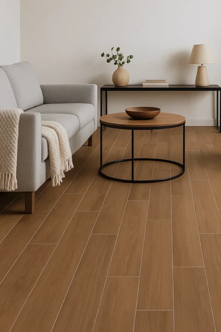 Płytka Gresowa Drewnopodobna Royal Brown Matowa 120x20x0,8 cm
