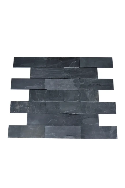 Kamień elewacyjny-dekoracyjny Łupek Black Slate Naturalny 30x60x1 cm