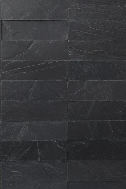 Kamień elewacyjny-dekoracyjny Łupek Black Slate Naturalny 30x60x1 cm