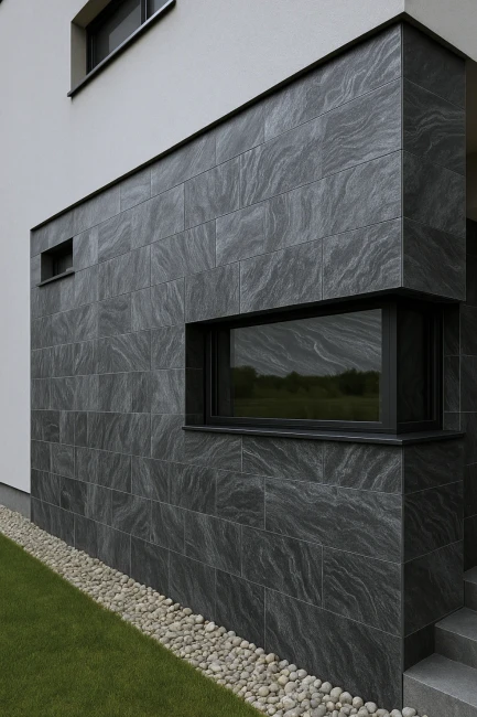 Kamień elewacyjny-dekoracyjny Silver Grey Leather 30x90x1,2 cm