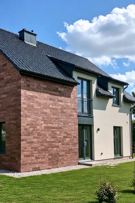 Kamień elewacyjny kwarcytowy Copper Brick 10x30 cm