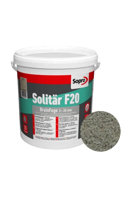 Solitär F20 - Fuga drenażowa 3–20 mm | Kolor Szary