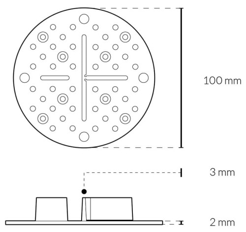 Podkładka tarasowa czarna 2 mm DDP002B