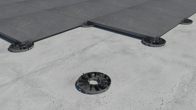 Plastikowa podkładka podpora tarasowa pod płyty 10 mm czarna DDP010