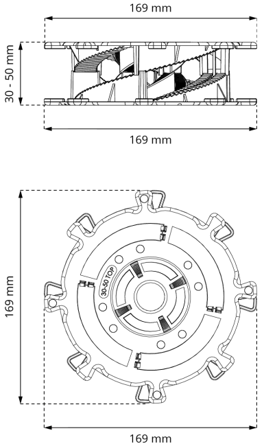 Regulowany wspornik tarasowy Spiral 30-50 mm