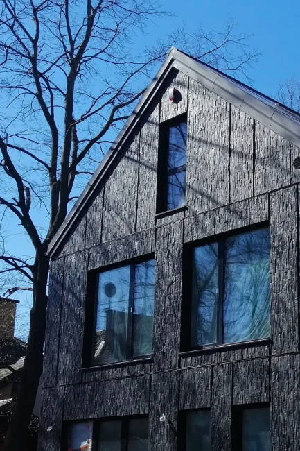 Kamień elewacyjny dekoracyjny łupek czarny 10x36 Black Slate Stackstone