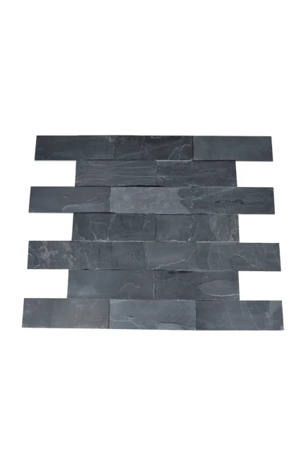 Kamień elewacyjny-dekoracyjny Łupek Black Slate Brick 10x30