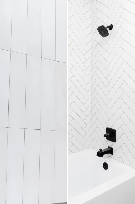 Płytka Stromboli White Plume Jodełka 9,2x36,8 cm