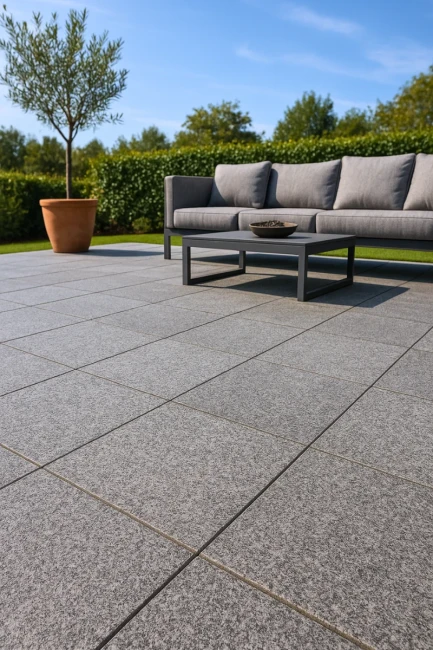 Płytka granitowa Dark Grey New G654 płomieniowana 60x60x3 cm