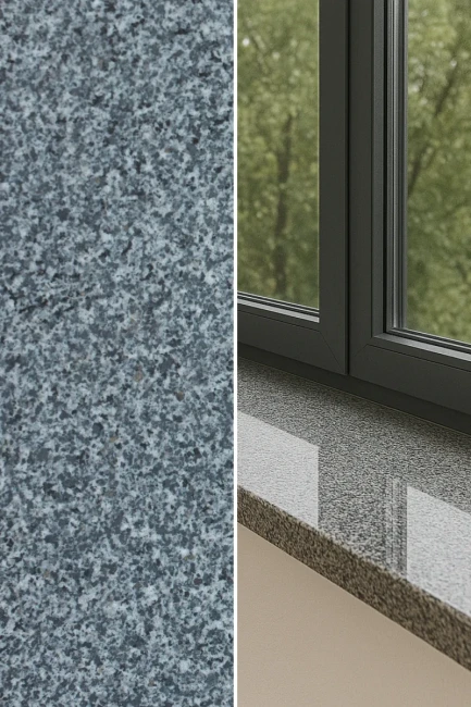 Parapet granitowy grafitowy polerowany G654 NEW 182x33x2 cm