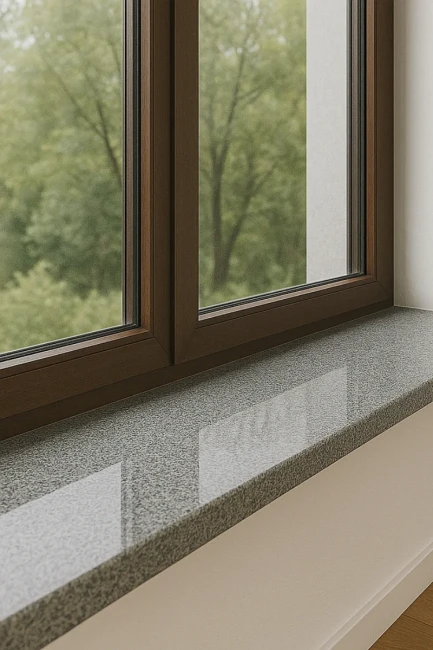 Parapet granitowy grafitowy polerowany G654 NEW 92x33x2 cm