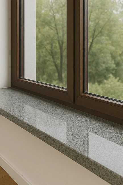 Parapet granitowy grafitowy polerowany G654 NEW 152x33x2 cm