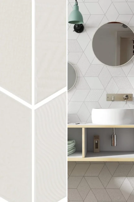 Rhombus White 14x24