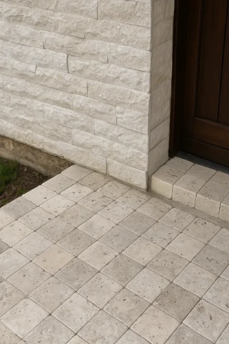 Kamień Dekoracyjny Trawertyn Ash Kostka Bębnowana 10x10x1 cm