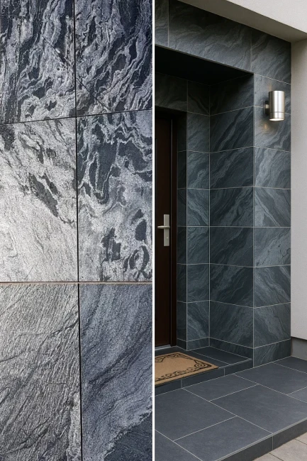 Płytka kwarcytowa Silver Grey szlifowana 60x30x1,2