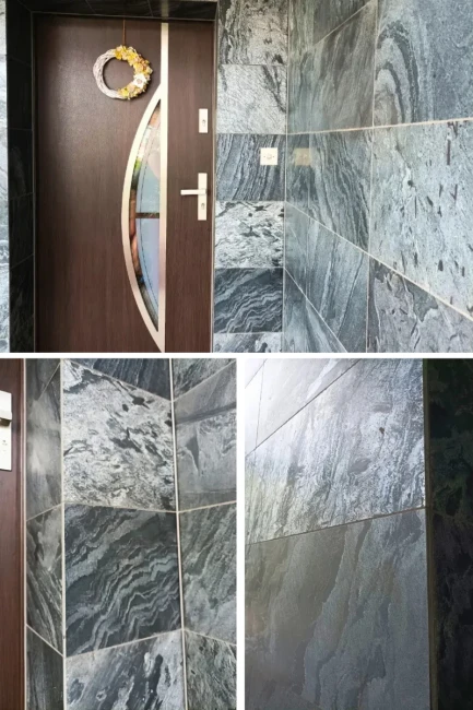 Płytka kwarcytowa Silver Grey szlifowana 60x30x1,2