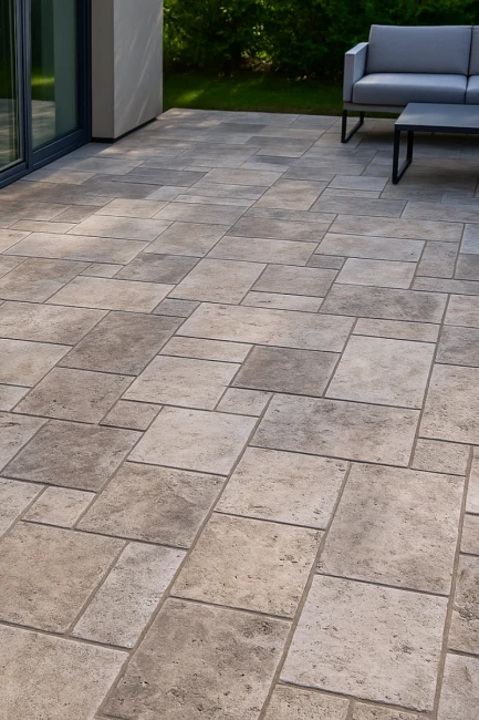 Trawertyn Silver Latte Bębnowany 3 cm | Komplet Rzymski 0,742 m2
