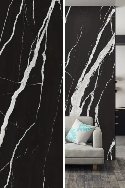 WPC Carbon Diele Nero Glänzend 280x112x0,8 cm