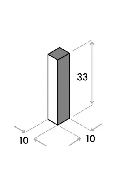 Palisada granitowa ogrodowa G603 33x10x10 cm