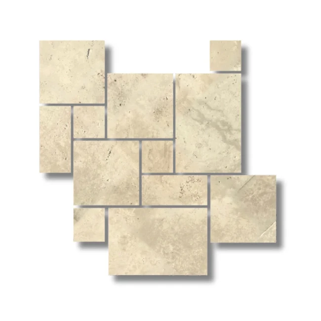 Trawertyn Light Old Tumbled 12mm | Komplet Rzymski 0,74 m2