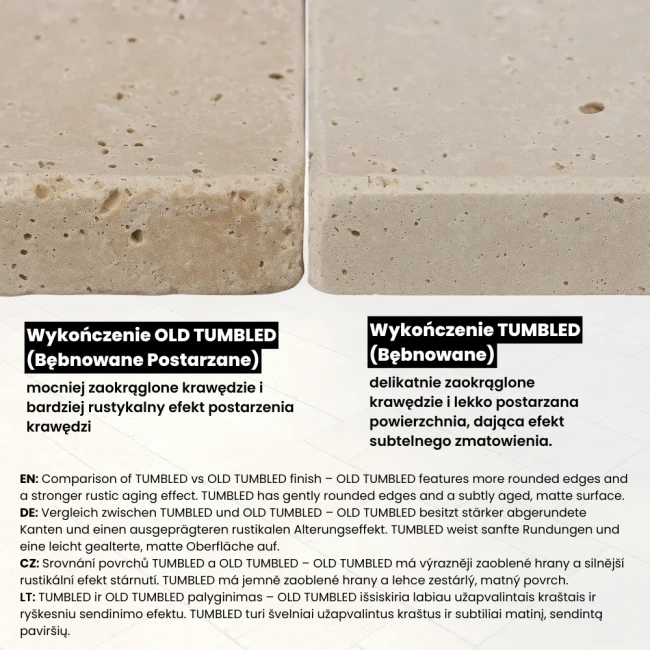 Trawertyn Light Old Tumbled 12mm | Komplet Rzymski 0,74 m2